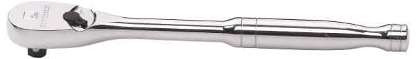 GearWrench - 3/8" Drive Pear Head Ratchet - Chrome Finish, 8.39" OAL, 60 Gear Teeth, Full Polished Handle, Flat Sealed Head - USA Tool & Supply