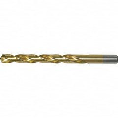 Chicago-Latrobe - 0.04 to 0.228", 135° Point, TiN Finish, High Speed Steel Jobber Length Drill Bit Set - USA Tool & Supply
