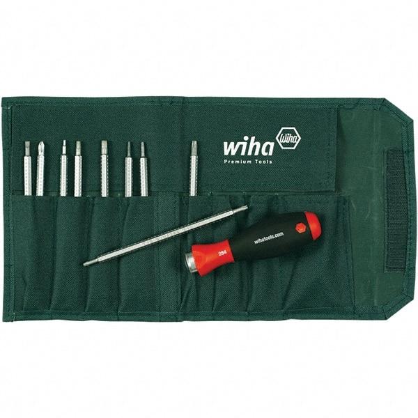 Wiha - Interchangeable Bit Screwdriver Handle - Phillips, Torx & Square Tip - USA Tool & Supply
