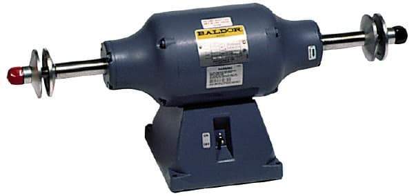 Baldor - 8" Wheel Diam x 1-1/4" Wheel Width, 3/4 hp Buffer - 3/4" Arbor Hole Diam, 1 Phase, 1,800 Max RPM, 115/230 Volts - USA Tool & Supply