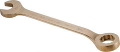 Ampco - 2-3/16" 12 Point Offset Combination Wrench - 15° Offset Angle, 22-3/4" OAL, Aluminum Bronze, Plain Finish - USA Tool & Supply