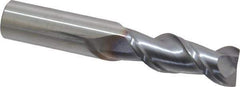 Niagara Cutter - 1/2", 1-1/4" LOC, 1/2" Shank Diam, 3" OAL, 2 Flute, Solid Carbide Square End Mill - Single End, TiCN Finish, Spiral Flute, 45° Helix, Centercutting, Right Hand Cut, Right Hand Flute, Series A245 - USA Tool & Supply