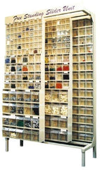 Quantum Storage - 3,000 Lb Capacity, 16" Deep x 48" Wide x 67" High, Steel Pick Rack - 80 Gray Polystyrene Bins - USA Tool & Supply