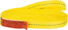 Lift-All - 14' Long x 1" Wide, 3,200 Lb Vertical Capacity, 1 Ply, Polyester Web Sling - 2,500 Lb Choker Capacity, Yellow - USA Tool & Supply