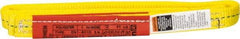 Lift-All - 3' Long x 1" Wide, 3,200 Lb Vertical Capacity, 1 Ply, Polyester Web Sling - 2,500 Lb Choker Capacity, Yellow - USA Tool & Supply