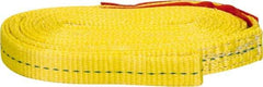 Lift-All - 8' Long x 1" Wide, 3,200 Lb Vertical Capacity, 1 Ply, Polyester Web Sling - 2,500 Lb Choker Capacity, Yellow - USA Tool & Supply