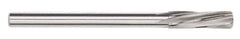 Magafor - 4.31mm Solid Carbide 6 Flute Chucking Reamer - Spiral Flute, 0.177" Straight Shank, 53/64" Flute Length, 3-5/32" OAL - USA Tool & Supply