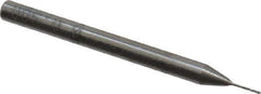 Magafor - 0.381mm Solid Carbide 4 Flute Chucking Reamer - Spiral Flute, 0.118" Straight Shank, 1/16" Flute Length, 1-17/32" OAL - USA Tool & Supply