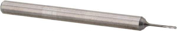 Magafor - 0.5004mm Solid Carbide 4 Flute Chucking Reamer - Spiral Flute, 0.118" Straight Shank, 3/32" Flute Length, 1-17/32" OAL - USA Tool & Supply