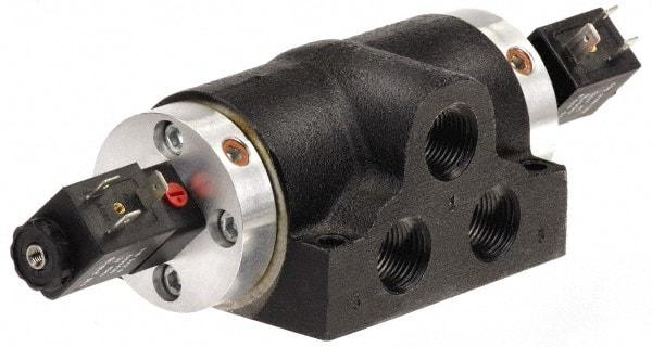ARO/Ingersoll-Rand - 1/2", K Series 4-Way High Flow Stacking Solenoid Valve - 120 VAC, 2.57 CV Rate, 12.68" Long - USA Tool & Supply
