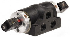 ARO/Ingersoll-Rand - 1/2", K Series 4-Way High Flow Stacking Solenoid Valve - 120 VAC, 2.57 CV Rate, 12.68" Long - USA Tool & Supply