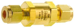 Parker - 3,000 Max psi, 1/8" Pipe, Brass Instrumentation Filter - Micro Rating 1, Viton Seal - USA Tool & Supply