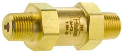 Parker - 3,000 Max psi, 1/2" Pipe, MNPT x MNPT End Connections, Brass Instrumentation Filter - Micro Rating 1, Viton Seal - USA Tool & Supply