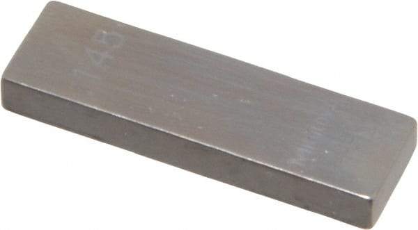 Mitutoyo - 0.145" Rectangular Steel Gage Block - Accuracy Grade 0, Includes Certificate of Inspection - USA Tool & Supply