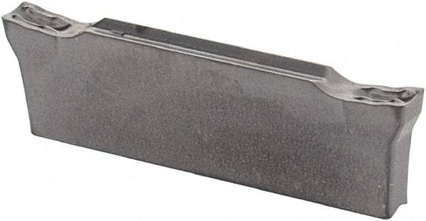 Iscar - DGN Z IC908 Grade, 0.0787" Cutting Width, Carbide Cutoff Insert - 0° Neutral Lead Angle, 0.0079" Cnr Rad, TiAlN Coated, Double End - USA Tool & Supply