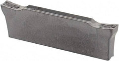 Iscar - DGN Z IC908 Grade, 0.0787" Cutting Width, Carbide Cutoff Insert - 0° Neutral Lead Angle, 0.0079" Cnr Rad, TiAlN Coated, Double End - USA Tool & Supply