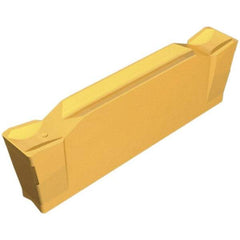 Iscar - DGN5003 IC1028 Grade, 0.1969" Cutting Width, Carbide Cutoff Insert - Neutral Lead Angle, 0.0118" Cnr Rad, TiAlN/TiN Coated, Double End - USA Tool & Supply