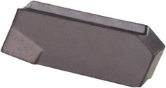 Iscar - GIM IC908 Grade, 0.126" Cutting Width, Carbide Cutoff Insert - 8° Right Hand Lead Angle, 0.0087" Cnr Rad, TiAlN Coated, Single End - USA Tool & Supply