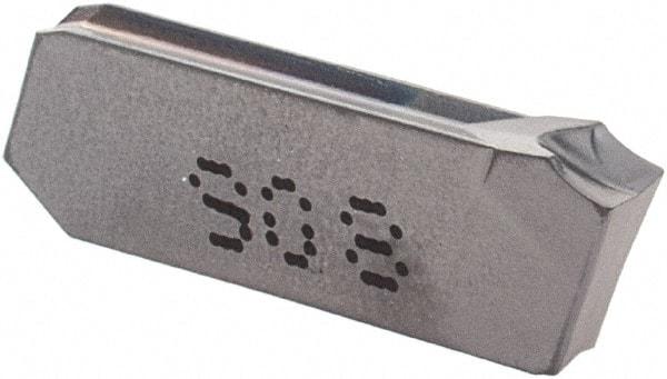 Iscar - 22GIM Grade IC908, 2.2mm Cutting Width Carbide Grooving Insert - Neutral, 0.17mm Corner Radius, TiAlN Finish - USA Tool & Supply