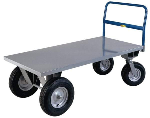 Little Giant - 2,500 Lb Load Capacity, Steel Hopper - 36" Wide x 72" Long x 21" High, Gray - USA Tool & Supply