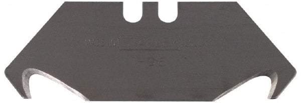 Stanley - 100 Piece Carbon Steel Hook Blade - 2-1/16" OAL, 0.024" Blade Thickness - USA Tool & Supply