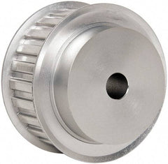 Power Drive - 24 Tooth, 1/2" Inside x 2.835" Outside Diam, Hub & Flange Timing Belt Pulley - 1" Belt Width, 2.865" Pitch Diam, 1-1/4" Face Width, Aluminum - USA Tool & Supply