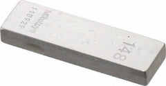 Mitutoyo - 0.148" Rectangular Steel Gage Block - Accuracy Grade 0, Includes Certificate of Inspection - USA Tool & Supply