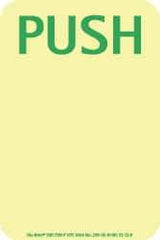 NMC - Push, Polyester Exit Sign - 4" Wide x 6" High, Glow-in-the-Dark - USA Tool & Supply
