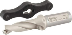 Iscar - 0.63 to 0.665" Diam, 3xD, 1.89" Max Depth, 3/4" Shank Diam, 4.57" OAL, Replaceable Tip Drill - IDK, IDM, IDN, IDP Insert, 16 Seat Size, DSM Toolholder, Series ChamDrillJet - USA Tool & Supply