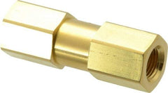 Parker - 1/8" Brass Check Valve - Inline, FNPT x FNPT, 3,000 WOG - USA Tool & Supply