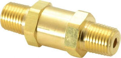 Parker - 1/4" Brass Check Valve - Inline, MNPT x MNPT, 3,000 WOG - USA Tool & Supply
