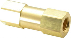 Parker - 1/2" Brass Check Valve - Inline, FNPT x FNPT, 3,000 WOG - USA Tool & Supply