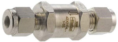 Parker - 3/4" Stainless Steel Check Valve - Inline, Comp x Comp, 6,000 WOG - USA Tool & Supply