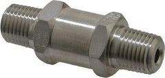 Parker - 1/4" Stainless Steel Check Valve - Inline, MNPT x MNPT, 6,000 WOG - USA Tool & Supply
