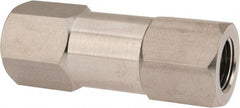 Parker - 1/2" Stainless Steel Check Valve - Inline, FNPT x FNPT, 6,000 WOG - USA Tool & Supply