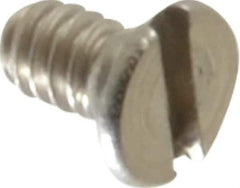 Value Collection - M1.6x0.35 Metric Coarse, 3mm OAL Slotted Drive Machine Screw - Flat Head, Grade 18-8 & A2 Stainless Steel, Uncoated, Without Washer - USA Tool & Supply