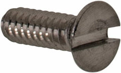 Value Collection - M1.6x0.35 Metric Coarse, 5mm OAL Slotted Drive Machine Screw - Flat Head, Grade 18-8 & A2 Stainless Steel, Uncoated, Without Washer - USA Tool & Supply