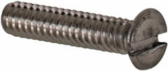 Value Collection - M1.6x0.35 Metric Coarse, 8mm OAL Slotted Drive Machine Screw - Flat Head, Grade 18-8 & A2 Stainless Steel, Uncoated, Without Washer - USA Tool & Supply