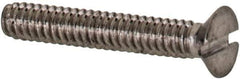 Value Collection - M1.6x0.35 Metric Coarse, 10mm OAL Slotted Drive Machine Screw - Flat Head, Grade 18-8 & A2 Stainless Steel, Uncoated, Without Washer - USA Tool & Supply