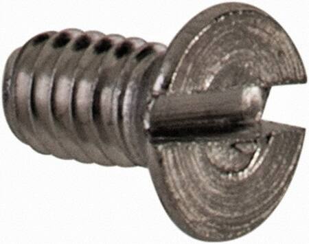 Value Collection - M2x0.40 Metric Coarse, 4mm OAL Slotted Drive Machine Screw - Flat Head, Grade 18-8 & A2 Stainless Steel, Uncoated, Without Washer - USA Tool & Supply