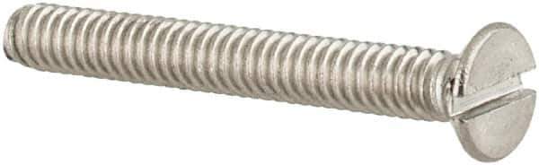Value Collection - M2x0.40 Metric Coarse, 16mm OAL Slotted Drive Machine Screw - Flat Head, Grade 18-8 & A2 Stainless Steel, Uncoated, Without Washer - USA Tool & Supply