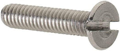 Value Collection - M2.5x0.45 Metric Coarse, 12mm OAL Slotted Drive Machine Screw - Flat Head, Grade 18-8 & A2 Stainless Steel, Uncoated, Without Washer - USA Tool & Supply