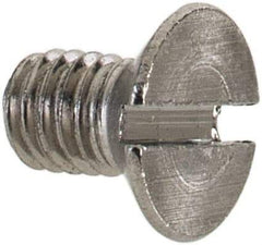 Value Collection - M3x0.50 Metric Coarse, 5mm OAL Slotted Drive Machine Screw - Flat Head, Grade 18-8 & A2 Stainless Steel, Uncoated, Without Washer - USA Tool & Supply