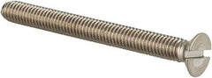 Value Collection - M3x0.50 Metric Coarse, 30mm OAL Slotted Drive Machine Screw - Flat Head, Grade 18-8 & A2 Stainless Steel, Uncoated, Without Washer - USA Tool & Supply