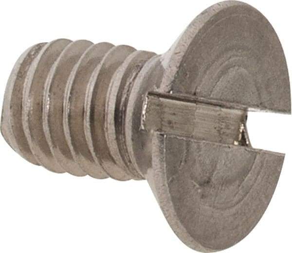 Value Collection - M3.5x0.60 Metric Coarse, 6mm OAL Slotted Drive Machine Screw - Flat Head, Grade 18-8 & A2 Stainless Steel, Uncoated, Without Washer - USA Tool & Supply