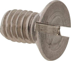 Value Collection - M3.5x0.60 Metric Coarse, 6mm OAL Slotted Drive Machine Screw - Flat Head, Grade 18-8 & A2 Stainless Steel, Uncoated, Without Washer - USA Tool & Supply