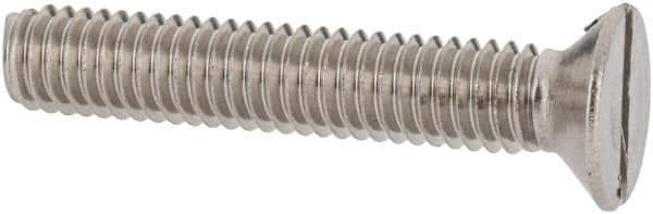 Value Collection - M3.5x0.60 Metric Coarse, 20mm OAL Slotted Drive Machine Screw - Flat Head, Grade 18-8 & A2 Stainless Steel, Uncoated, Without Washer - USA Tool & Supply