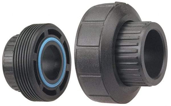 NIBCO - 1-1/2" Polypropylene Plastic Pipe Socket Union - Schedule 80, S x S End Connections - USA Tool & Supply