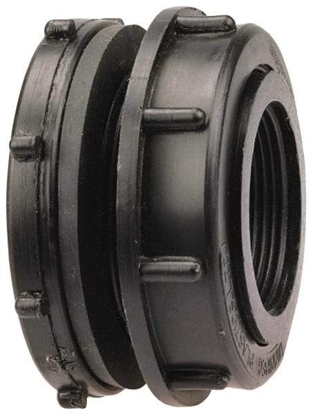 NIBCO - 1-1/4" Polypropylene Plastic Pipe Tank Adapter - Schedule 80, Tank x FPT End Connections - USA Tool & Supply