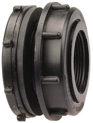 NIBCO - 1-1/4" Polypropylene Plastic Pipe Tank Adapter - Schedule 80, Tank x FPT End Connections - USA Tool & Supply